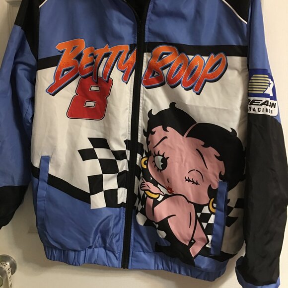Betty Boop Racing Jacket New  Gorgeous Medium  Jac1 - Picture 1 of 3